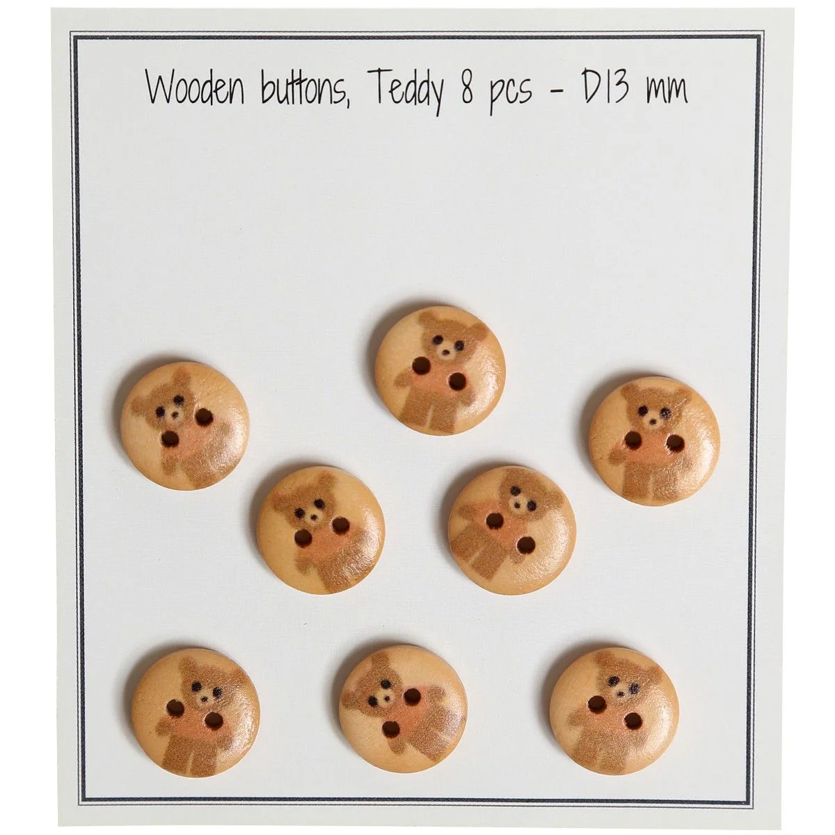 Wooden Buttons, Teddy - Image 4