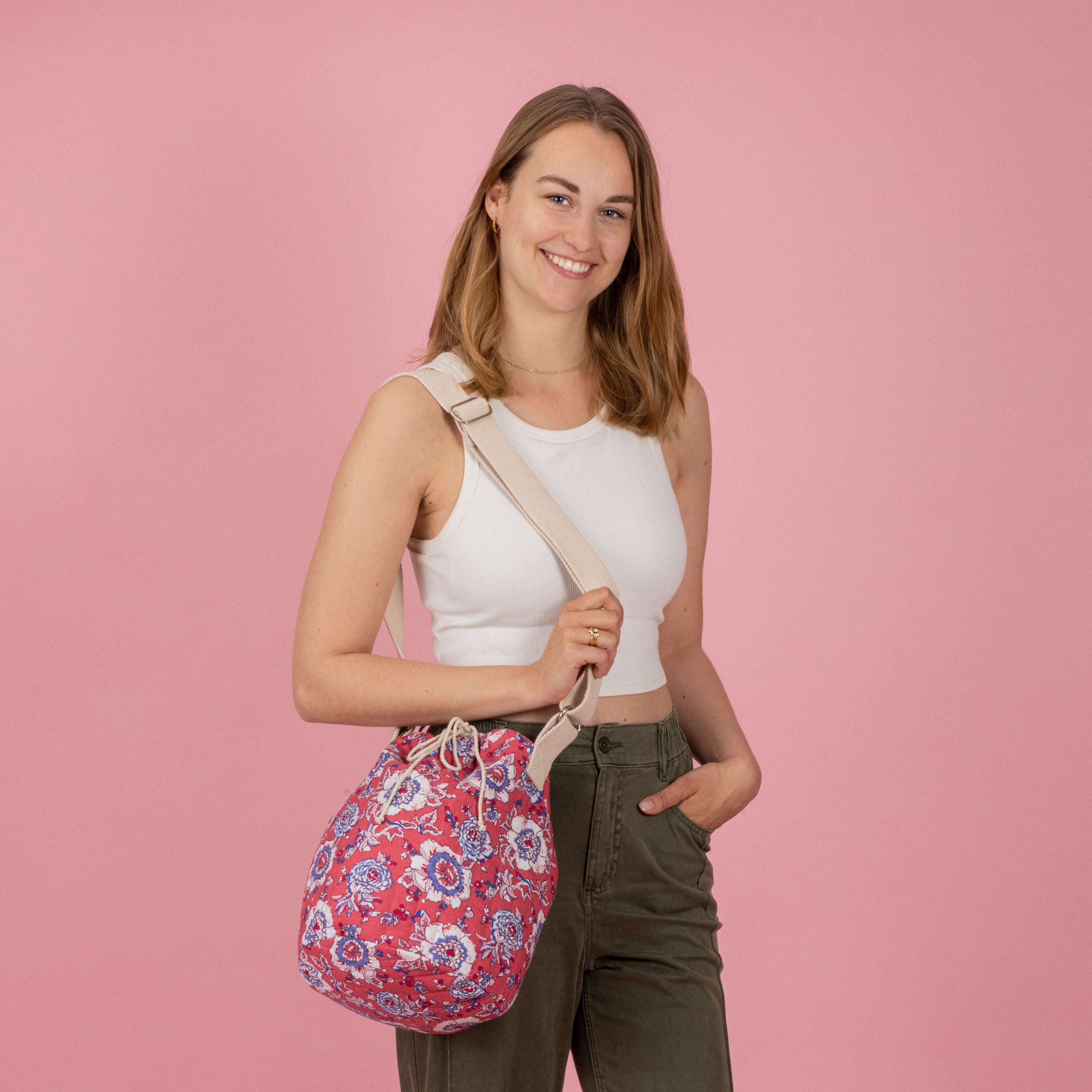 Quilted Bucket Bag - Image 3