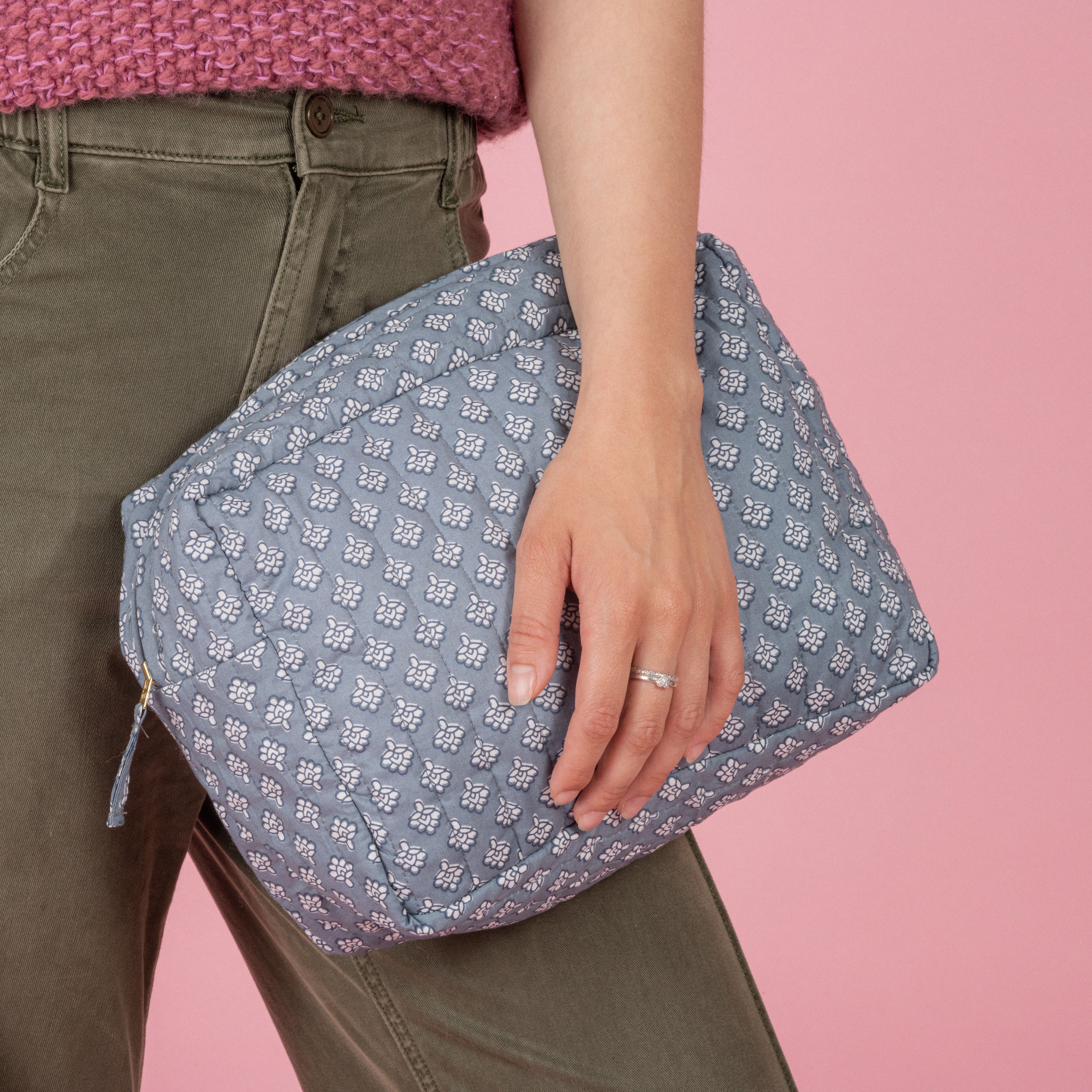 Quilted Project Bag - Rectangular - Large - Image 4